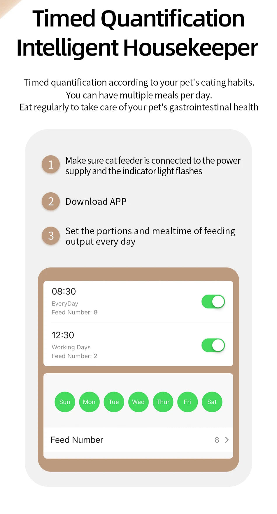 ROJECO - WiFi Automatische Voerbak Kat & Hond - App Bediening 4L
